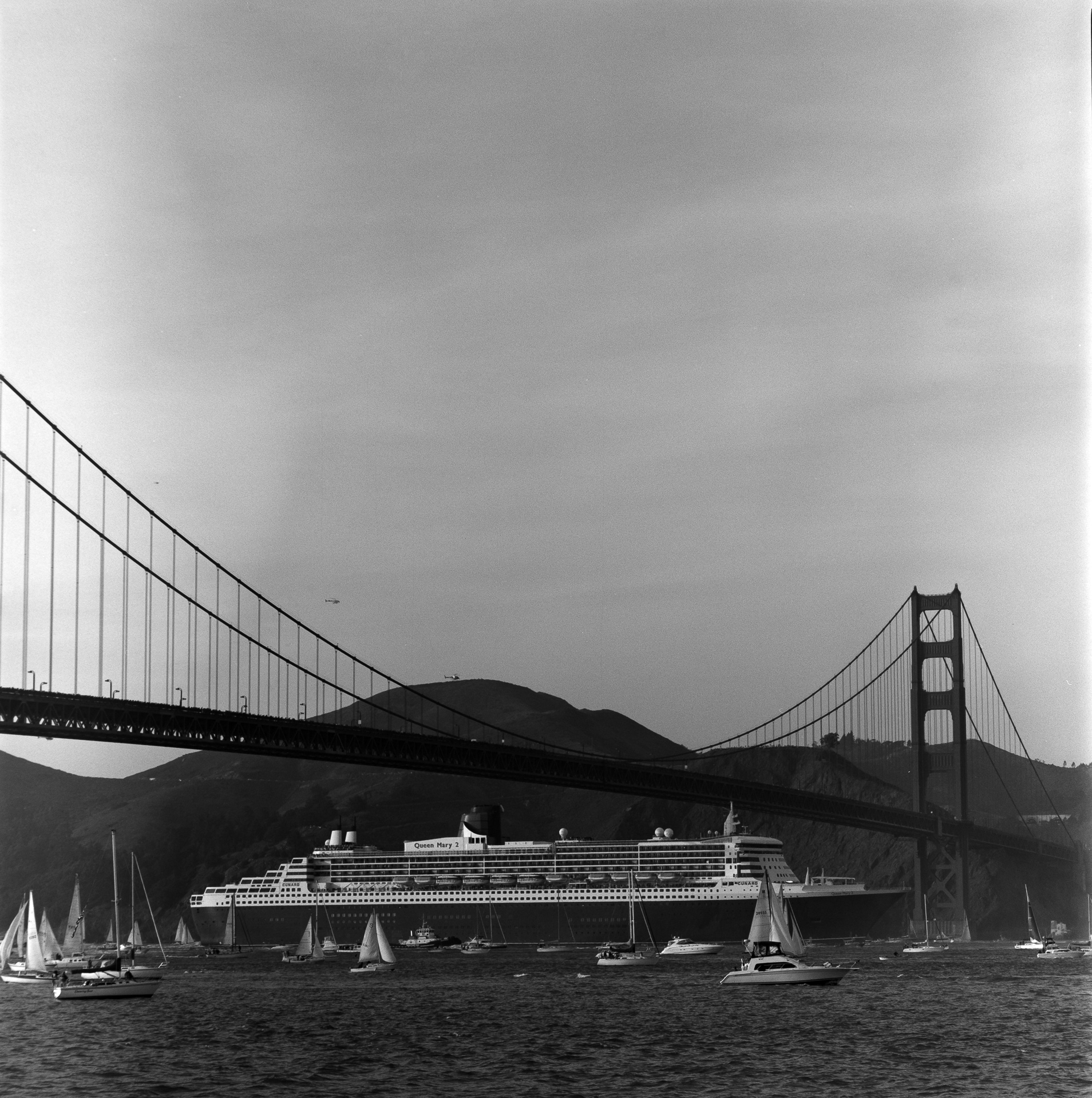 The Queen Mary 2 Coming into San Francisco Bay