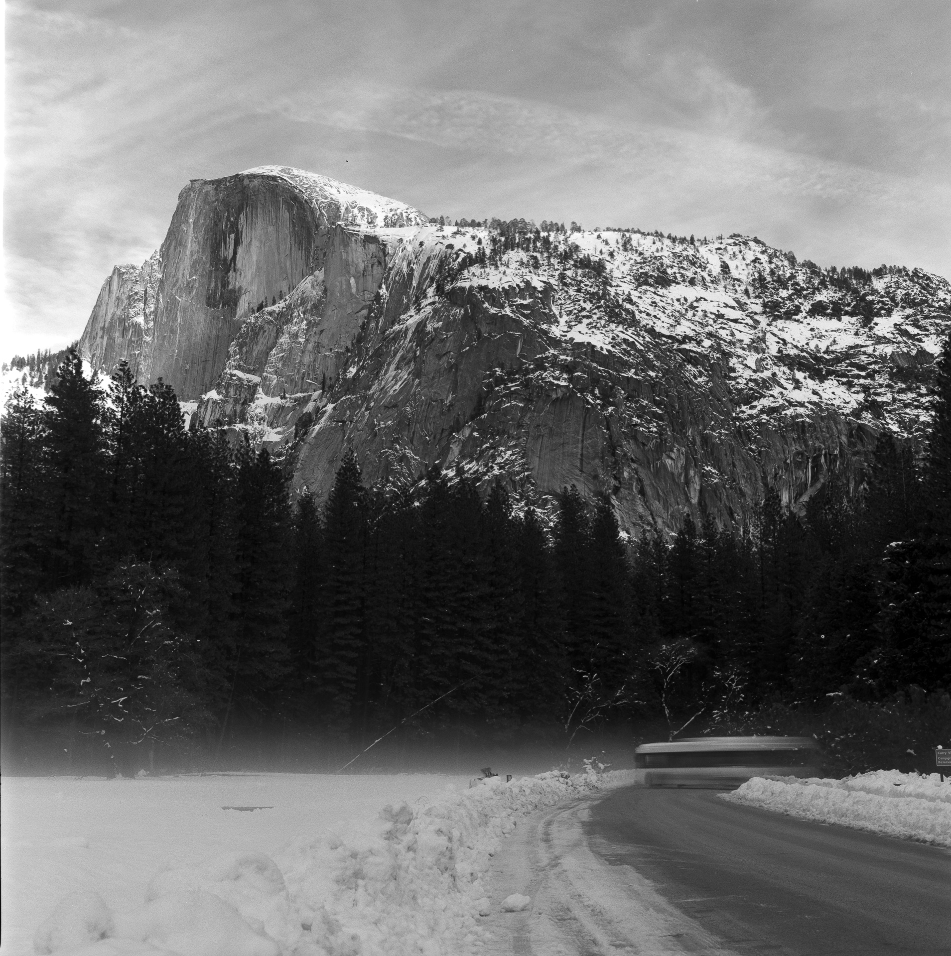 Half Dome in the Freezing Fog